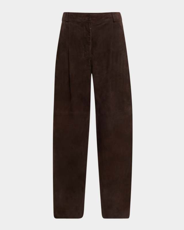 Suede Balloon Pants